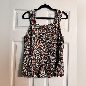 Loft Garden Square Neck Peplum Tank